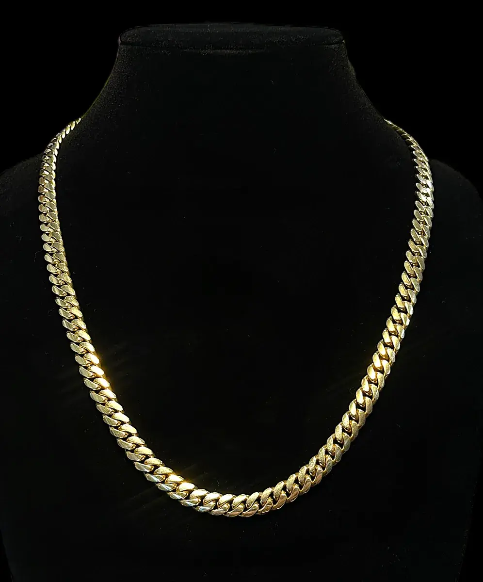 10K Gold Miami Cuban Link Chain Necklace