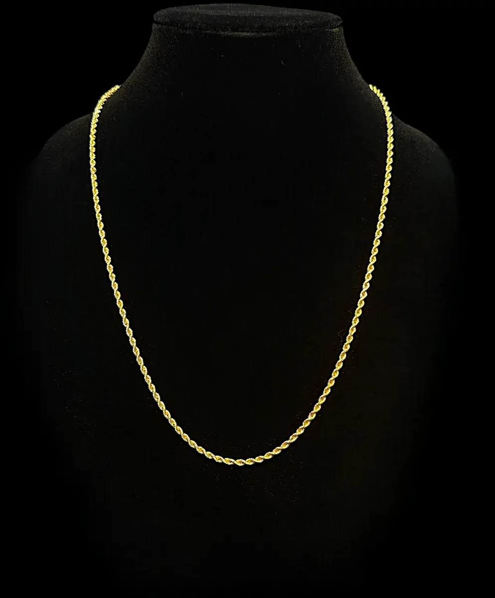 10K Gold Rope Chain Necklace