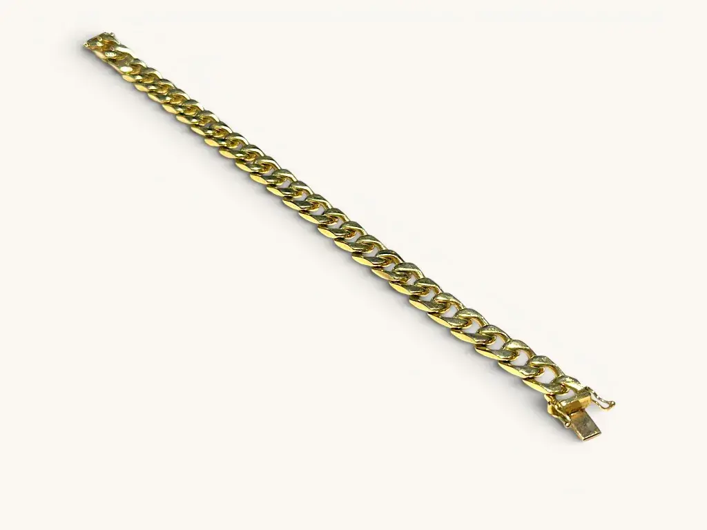 Vintage 14K Gold Men's 8mm Cuban Link Bracelet