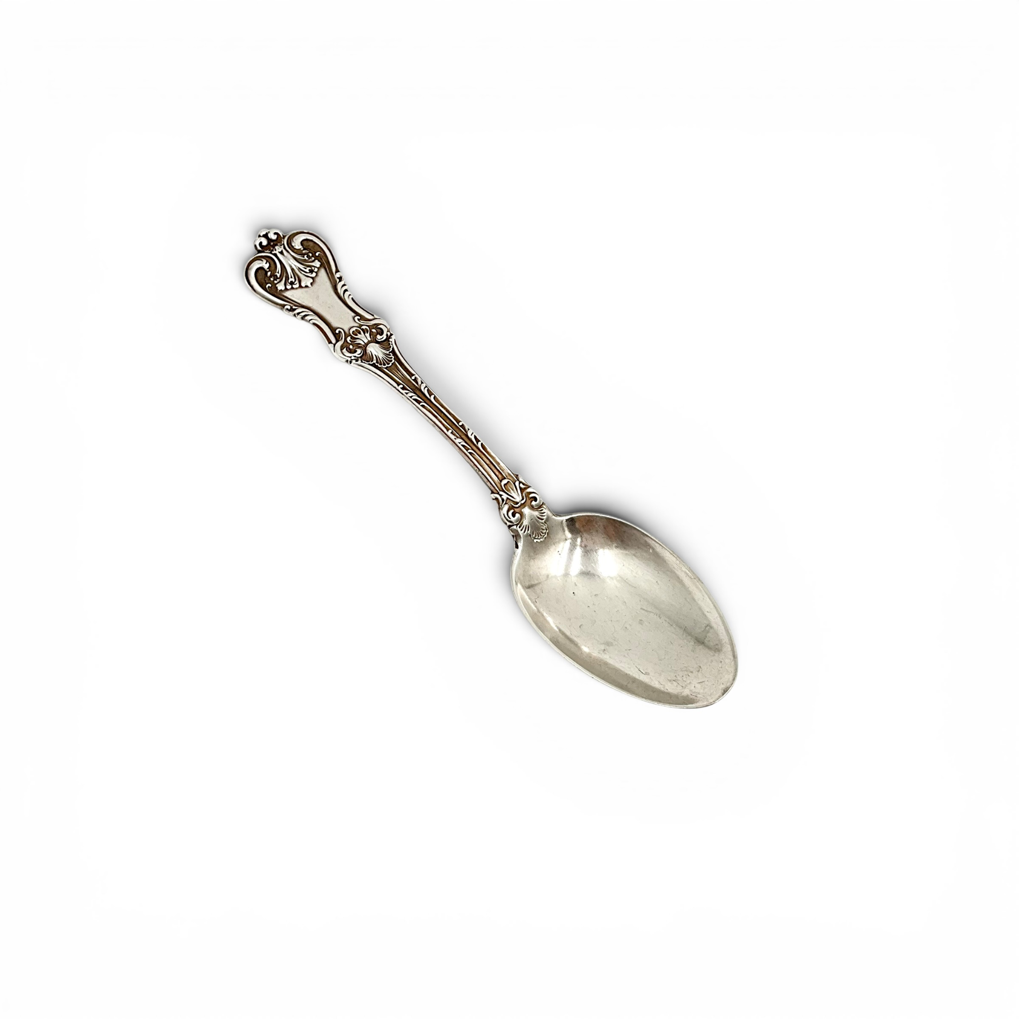 Frank Smith Silver Co. Solid Sterling Silver Teaspoon — Ornate Rococo-Style Handle