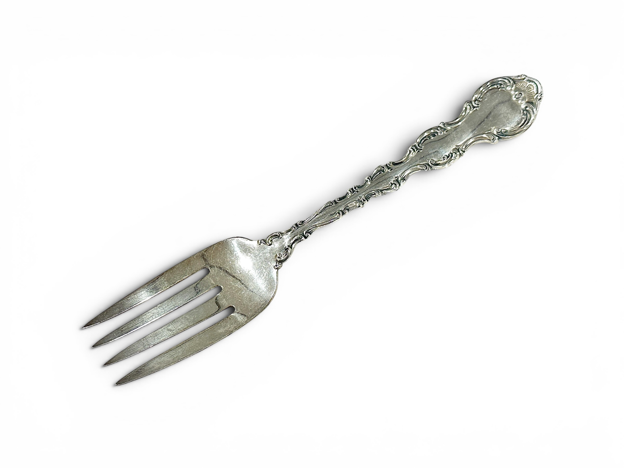 Gorham Sterling Silver Cold Meat Fork — Rococo Scroll Pattern