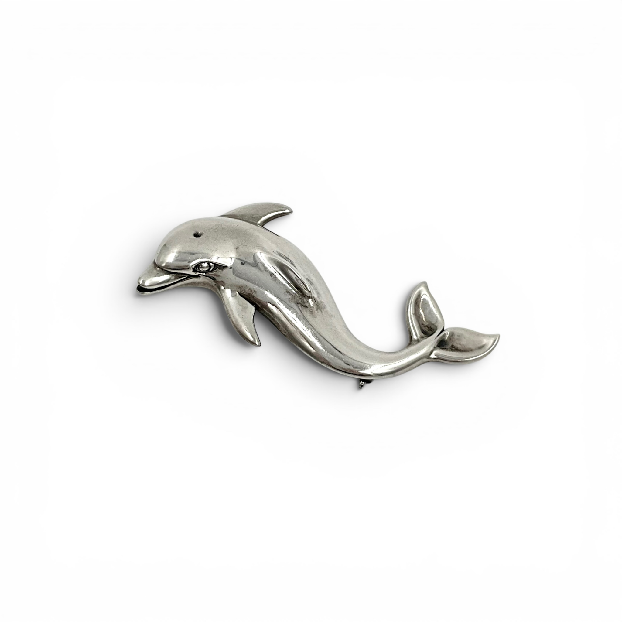Kabana Sterling Silver Dolphin Brooch — Made in USA