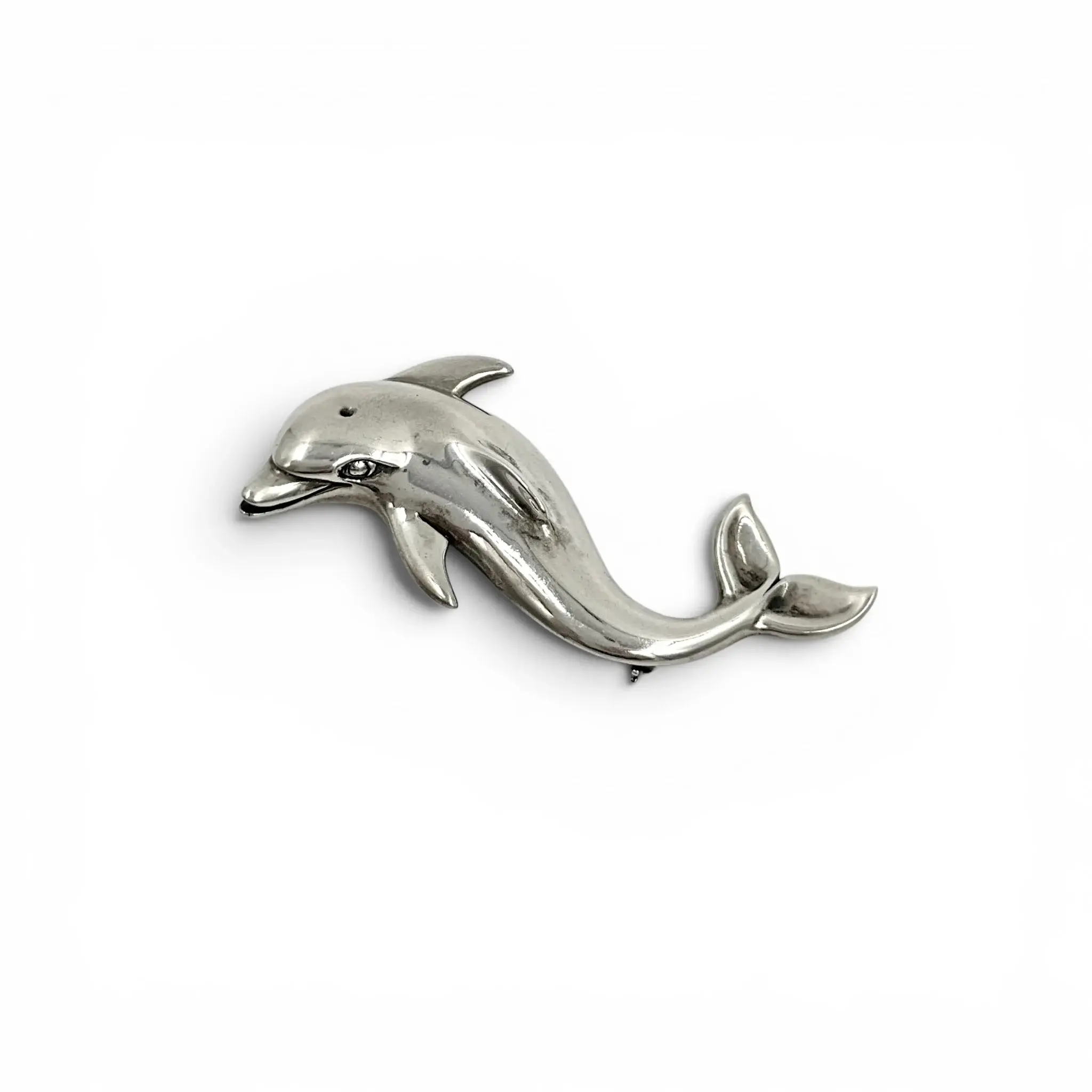 Kabana Sterling Silver Dolphin Brooch — Made in USA