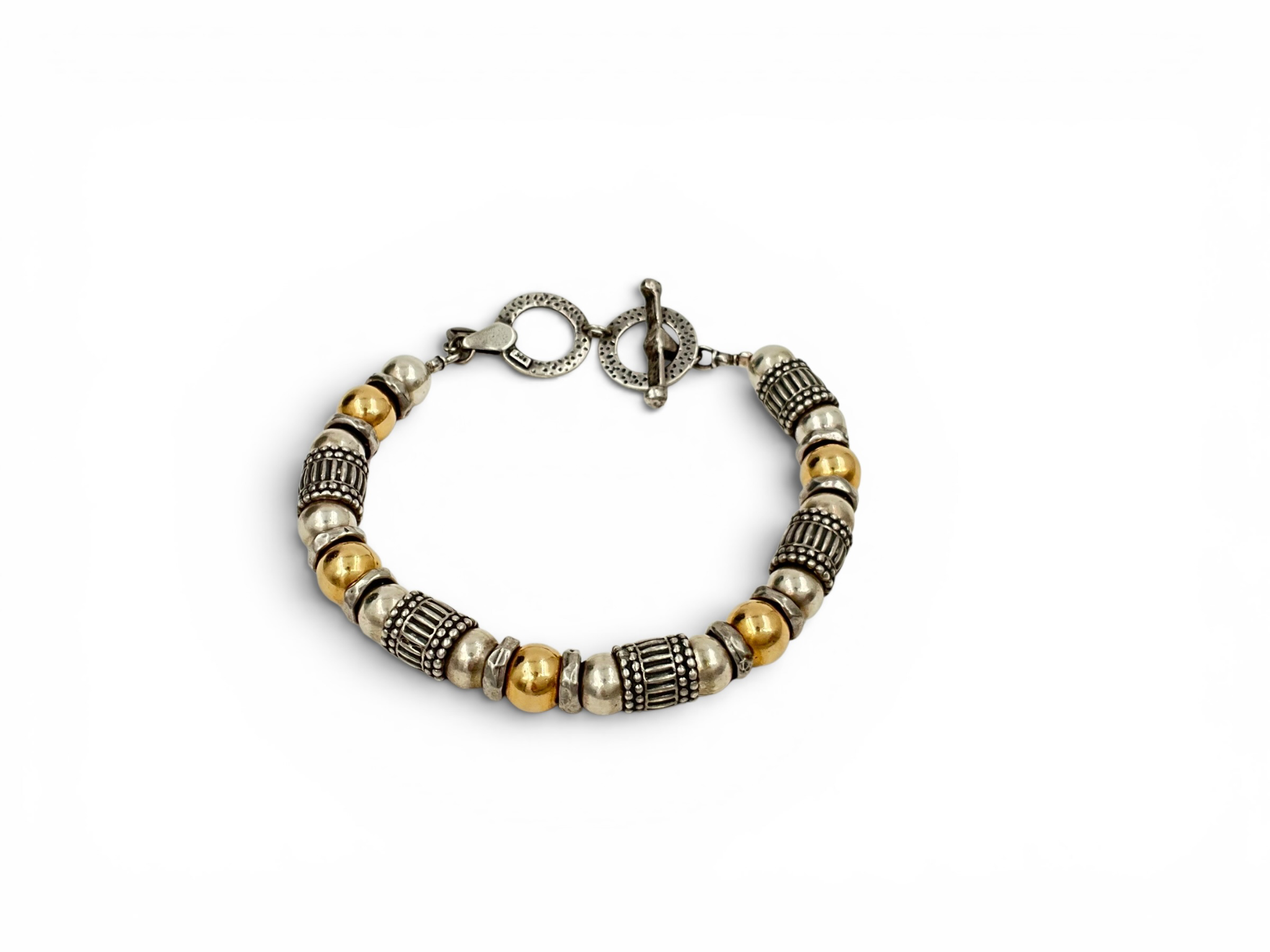 Silpada Sterling Silver & Gold-Tone Bead Bracelet