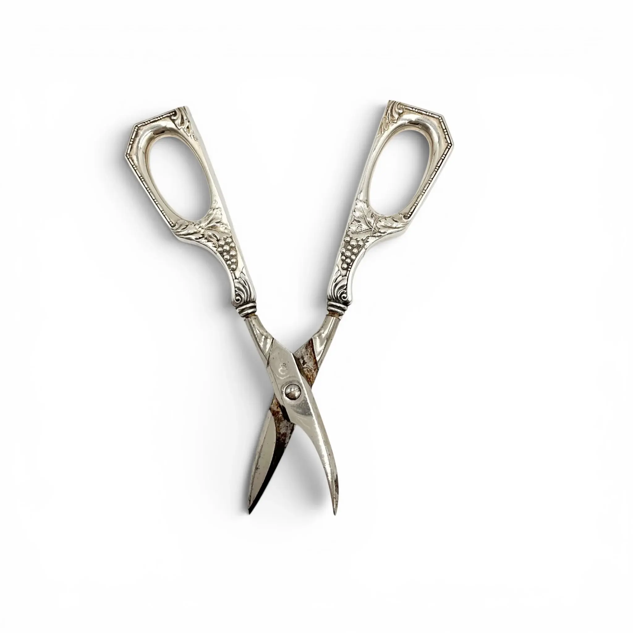 Whiting Sterling Silver Handled Grape Shears with German Steel Blades
